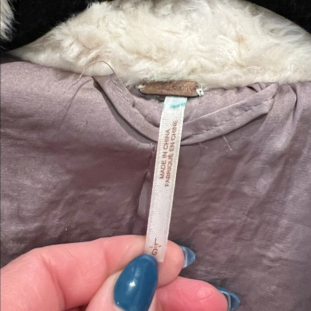 Free People Women's Embroidered Cascade Fur Jacket in White Size Large - Picture 6 of 10